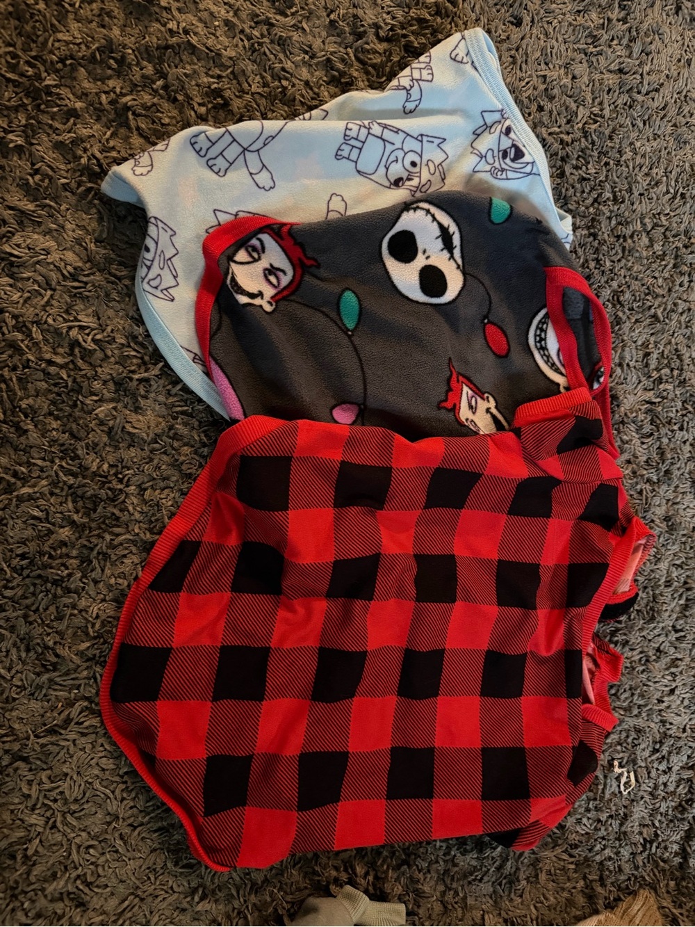 Cozy Pet Pajamas- Bluey, Nightmare before Christmas, and buffalo plaid